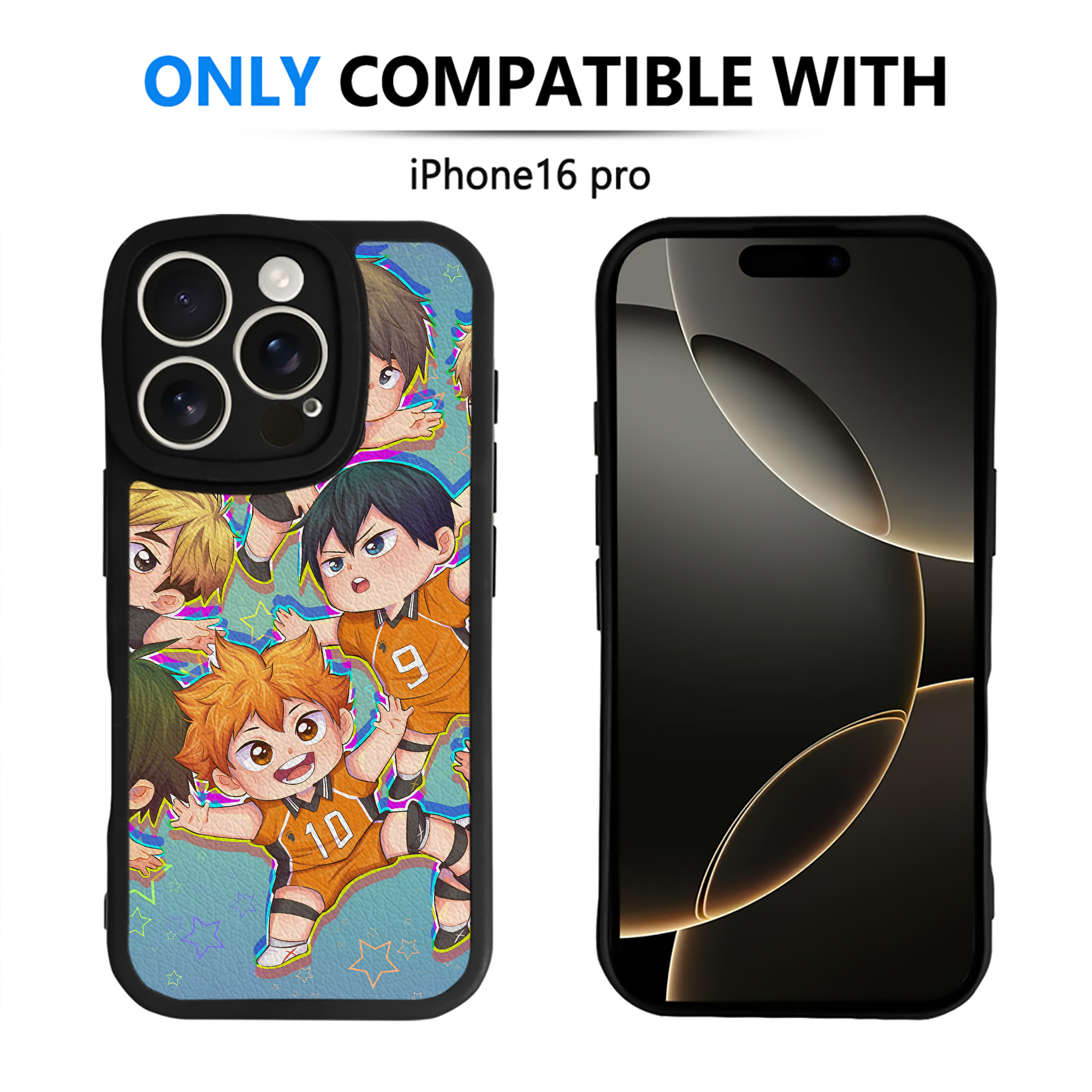 （画像用） ハイキュー!! Haikyu!! 【iPhone 16シリーズ対応】シリコンスマホケース（レザー調） 材質：シリコン